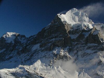 写真:フィルストから冬の山々を眺める
