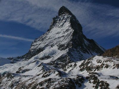 写真:クラインマッターホルンとシュヴァルツゼーでスキー