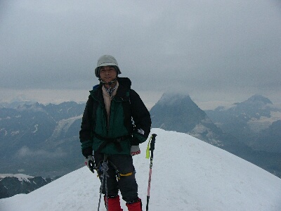 写真:ポルックスのはずがブライトホルン登頂（TADA）