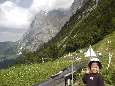 写真:プフィングステーク展望台でローデルバーン