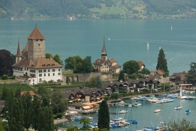 写真:シュピーツでランチとツェルマットへの移動