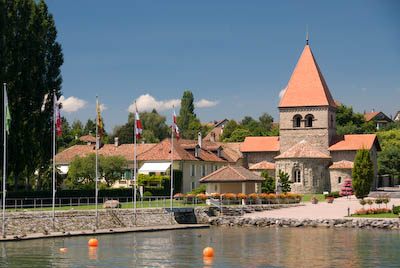 写真:レマン湖蒸気船クルーズ・モルジュからローザンヌまで