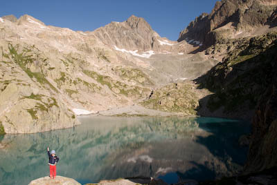 写真:ラックブランからフレジェールへハイキング