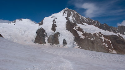 写真:ユングフラウヨッホからフィンスターアールホルン小屋へ