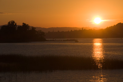 写真:ラッパースヴィル3～木造橋と日没