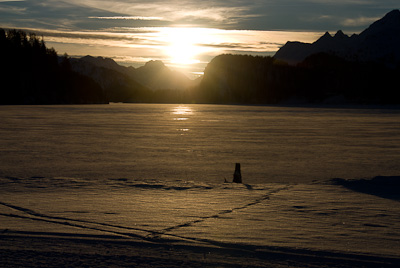 写真:シルスの夕方