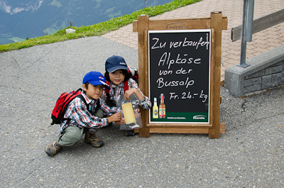 写真:ファウルホルンからブスアルプへ