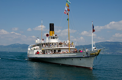 写真:ローザンヌへ～レマン湖の蒸気船