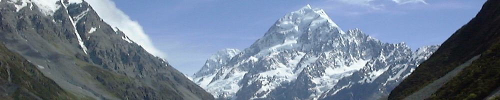 写真:ニュージーランド・湖と氷河そして山と海(1999年12月）